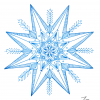 Blue Snowflake Mandala