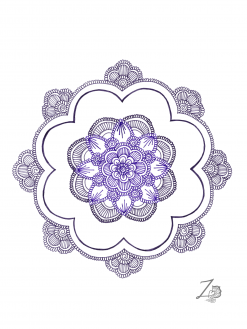 Purple Floral Mandala