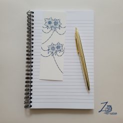 Blue Floral Chains Bookmark