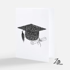 Grad cap with scroll